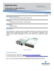 factory Hi-Pot testing - Emerson Network Power