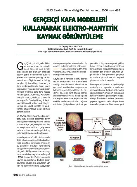 gerçekçi kafa modelleri kullanarak elektro-manyetik kaynak ... - emo