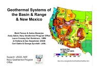 Geothermal Systems of the Basin & Range & New Mexico