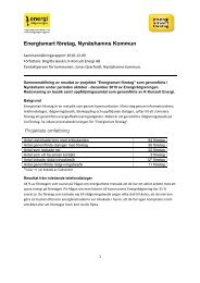 Sammanställningsrapport Nynäshamn - Energimyndigheten