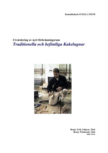 Traditionella och befintliga Kakelugnar - Energimyndigheten