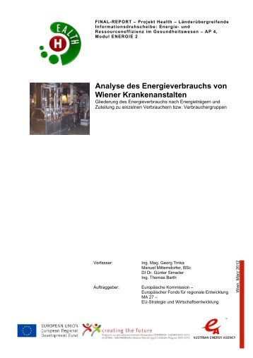 Analyse des Energieverbrauchs von Wiener Krankenanstalten (pdf)
