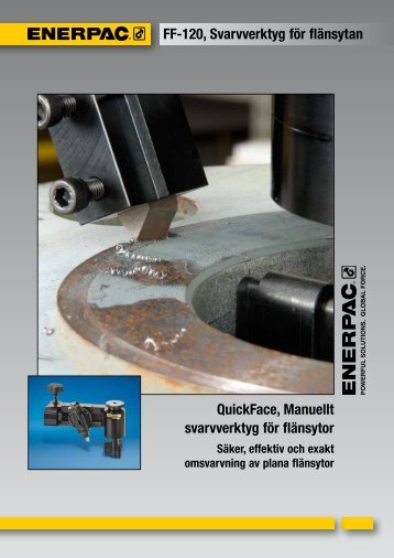 QuickFace, Manuellt svarvverktyg för flänsytor FF-120 ... - Enerpac