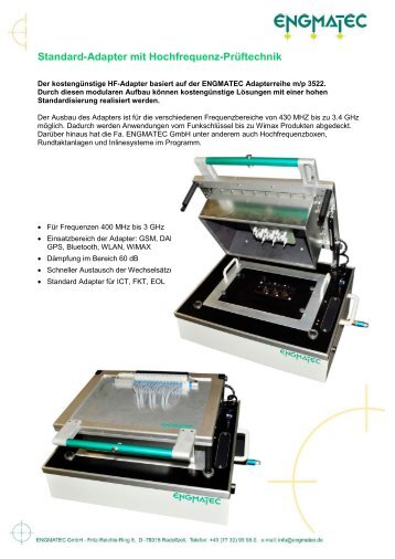 Hochfrequenz- Prüfadapter - ENGMATEC GmbH