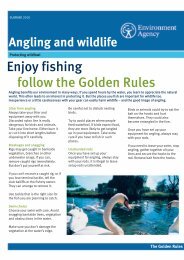 Angling and wildlife golden rules leaflet - Environment Agency