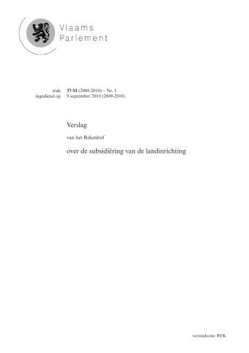 Subsidiëring van de landinrichting. - INTOSAI – Working Group on ...