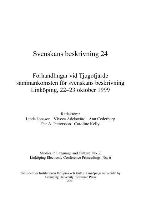 Fulltext - Linköping University Electronic Press