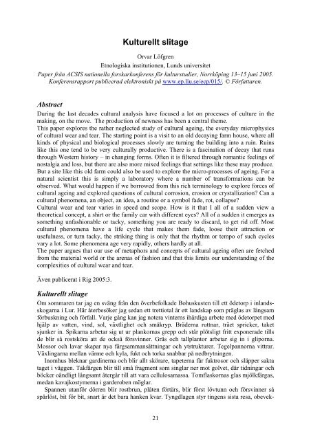 Fulltext - Linköping University Electronic Press