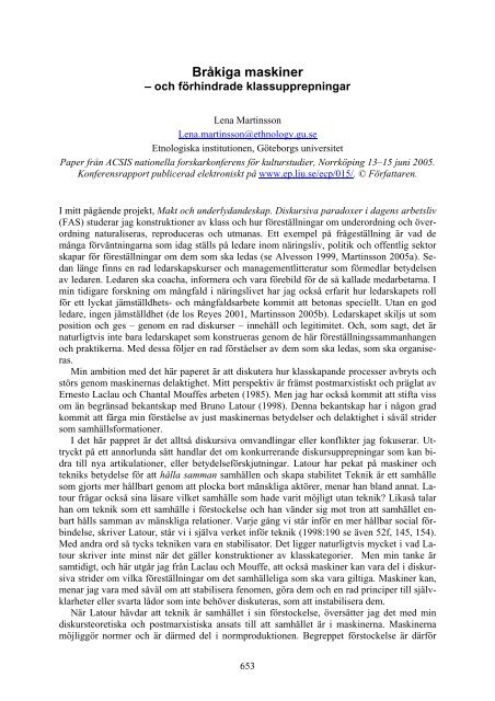 Fulltext - Linköping University Electronic Press