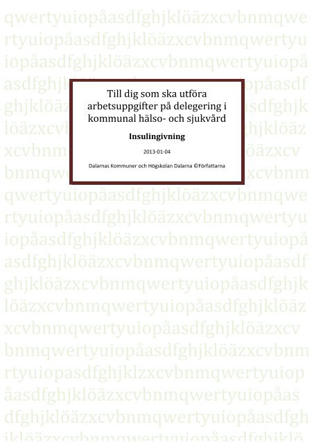 Insulingivning, kompendium (pdf) - Högskolan Dalarna