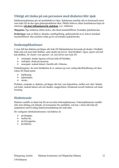 Insulingivning, kompendium (pdf) - Högskolan Dalarna