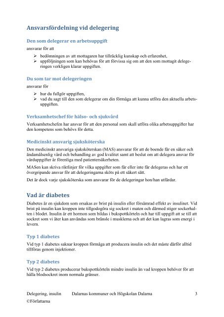 Insulingivning, kompendium (pdf) - Högskolan Dalarna