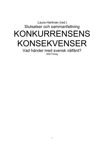 Slutsatser och sammanfattning Vad händer med svensk ... - EPSU