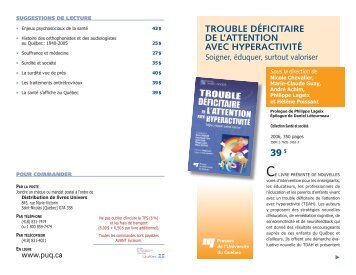 TROUBLE DÉFICITAIRE DE L'ATTENTION AVEC HYPERACTIVITÉ