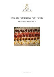 KUCHEN, TORTEN UND PETIT FOURS - der Erbprinz