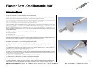 Plaster Saw „Oscillotronic 500“ - erbrich instrumente GmbH