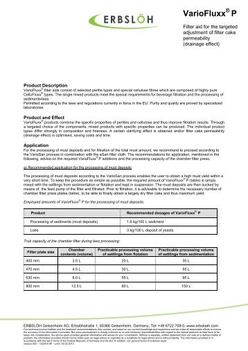 Technical product leaflet - Erbsloeh