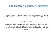 ERC Plenary on Improving Diversity - ERC Association