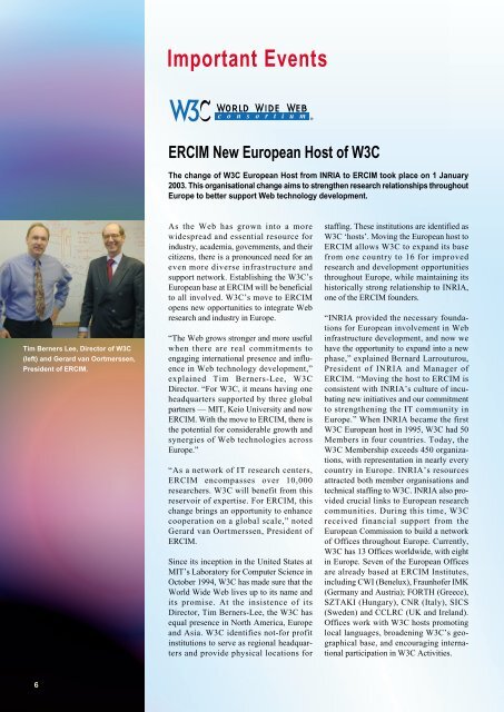 Annual Report 2002 - ERCIM
