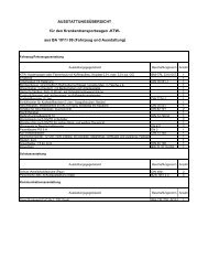 AUSSTATTUNGSÜBERSICHT für den Krankentransportwagen ...