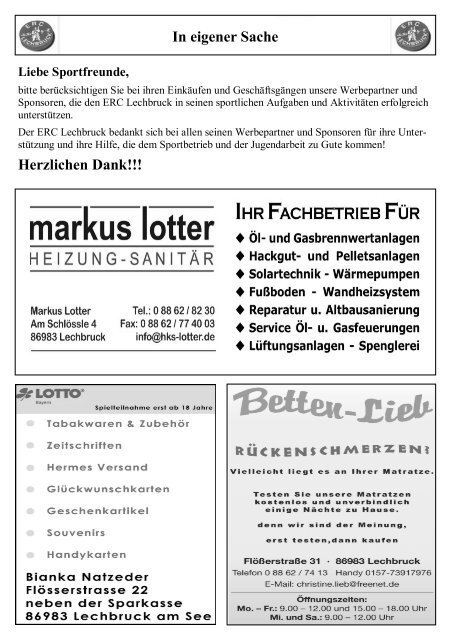 HC Landsberg - ERC Lechbruck
