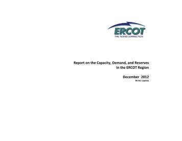 Capacity, Demand and Reserves (CDR) report - ERCOT.com