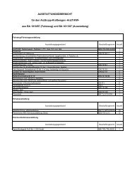 Ausstattungsübersicht - ASB Regionalverband Berlin-Nordwest ev