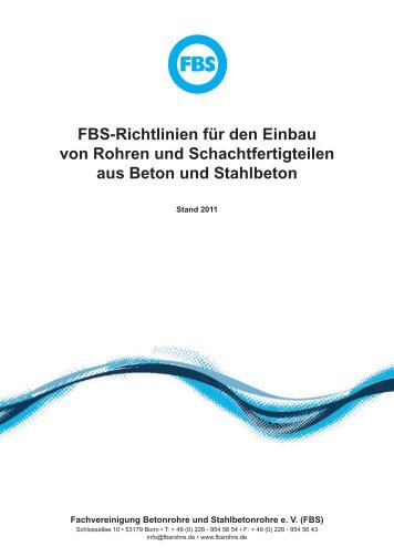 FBS: Guideline for installing concrete and reinforced concrete pipes