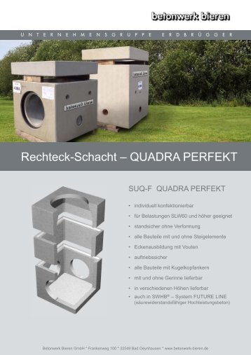 Rechteck-Schacht – QUADRA PERFEKT - Betonwerk Bieren