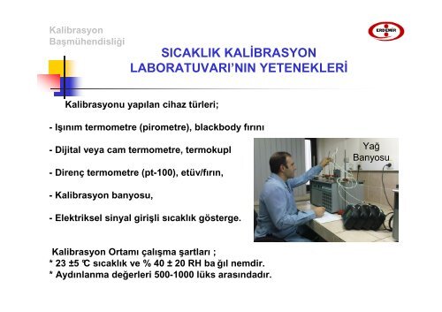 Kalibrasyon Başmühendisliği - Erdemir