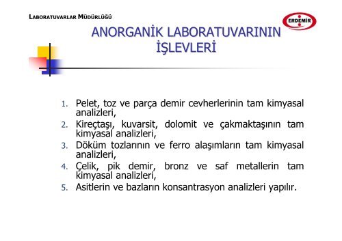 TEKNİK HİZMETLER VE YATIRIMLAR G.M.Y.LIĞI ARGE ... - Erdemir