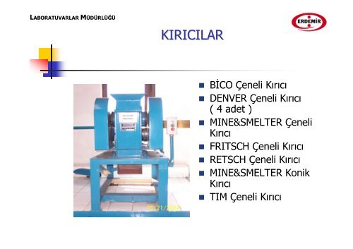 TEKNİK HİZMETLER VE YATIRIMLAR G.M.Y.LIĞI ARGE ... - Erdemir