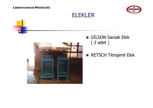 TEKNİK HİZMETLER VE YATIRIMLAR G.M.Y.LIĞI ARGE ... - Erdemir