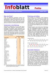 Infoblatt Fette - Swiss Forum for Sport Nutrition