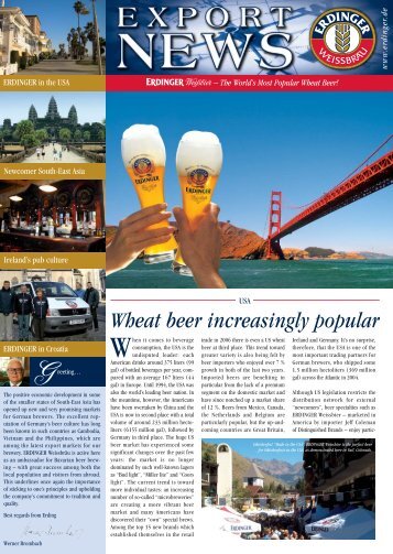 Wheat Beer Increasingly Popular - Erdinger