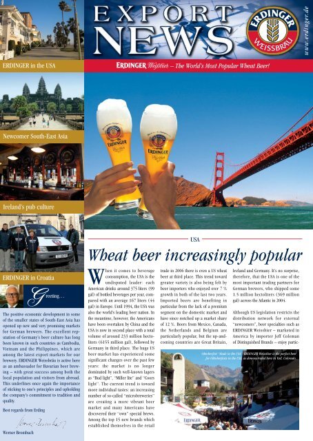 Wheat Beer Increasingly Popular - Erdinger