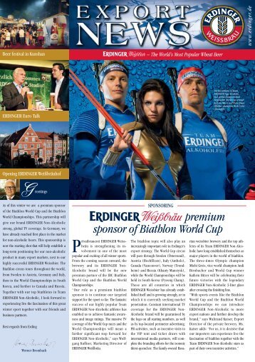 premium sponsor of Biathlon World Cup - Erdinger