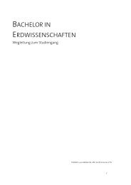 BSc Wegleitung zum Studiengang - D-ERDW - ETH Zürich