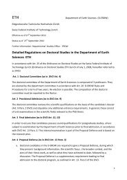 Detailed Regulations on Doctoral Studies in the ... - D-ERDW