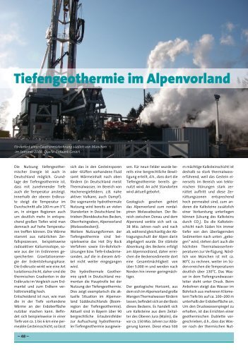 Tiefengeothermie im Alpenvorland - ERDWERK GmbH