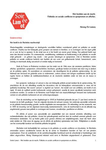 Met beelden aan de macht. Politieke en sociale conflicten in ...