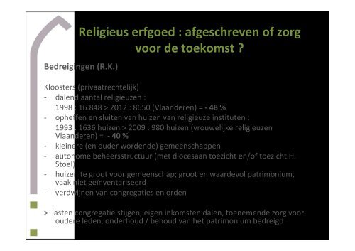 Religieus erfgoed - Erfgoedcel Mechelen