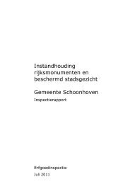 Rapport Instandhouding rijksmonumenten en beschermde stads- en ...