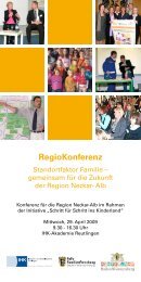 RegioKonferenz Standortfaktor Familie - Erfolgsfaktor Familie