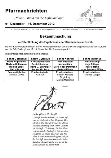 Pfarrnachrichten „Neuss – Rund um die ... - erftmuendung.de