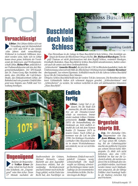 Heft 9 /2009 - Erftstadt kompakt