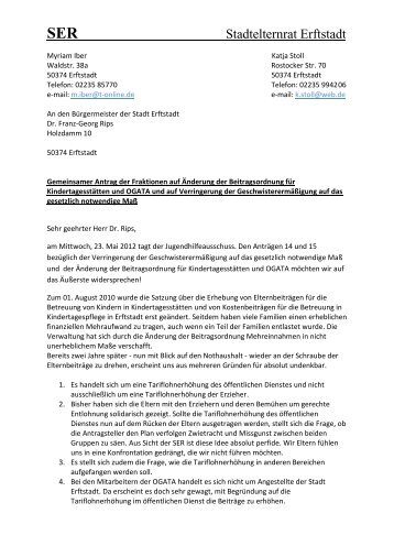 Offener Brief an den Bürgermeister und die ... - Stadt Erftstadt