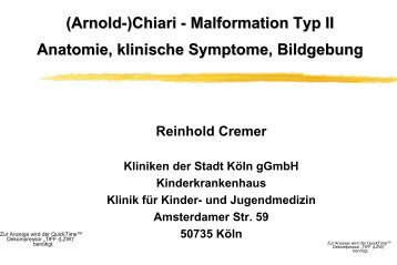 Klinische Symptome der Arnold-Chiari II ... - Die Asbh-Stiftung ist