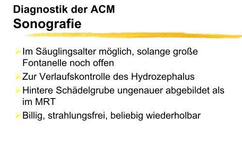 Klinische Symptome der Arnold-Chiari II ... - Die Asbh-Stiftung ist