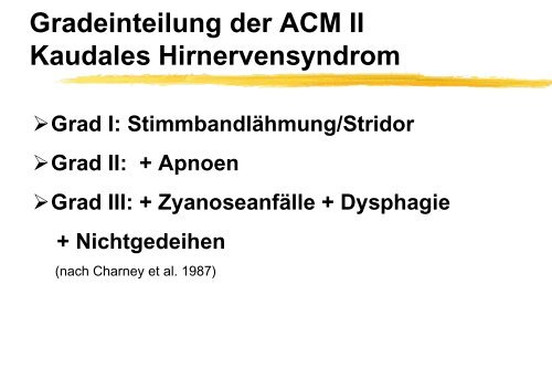 Klinische Symptome der Arnold-Chiari II ... - Die Asbh-Stiftung ist